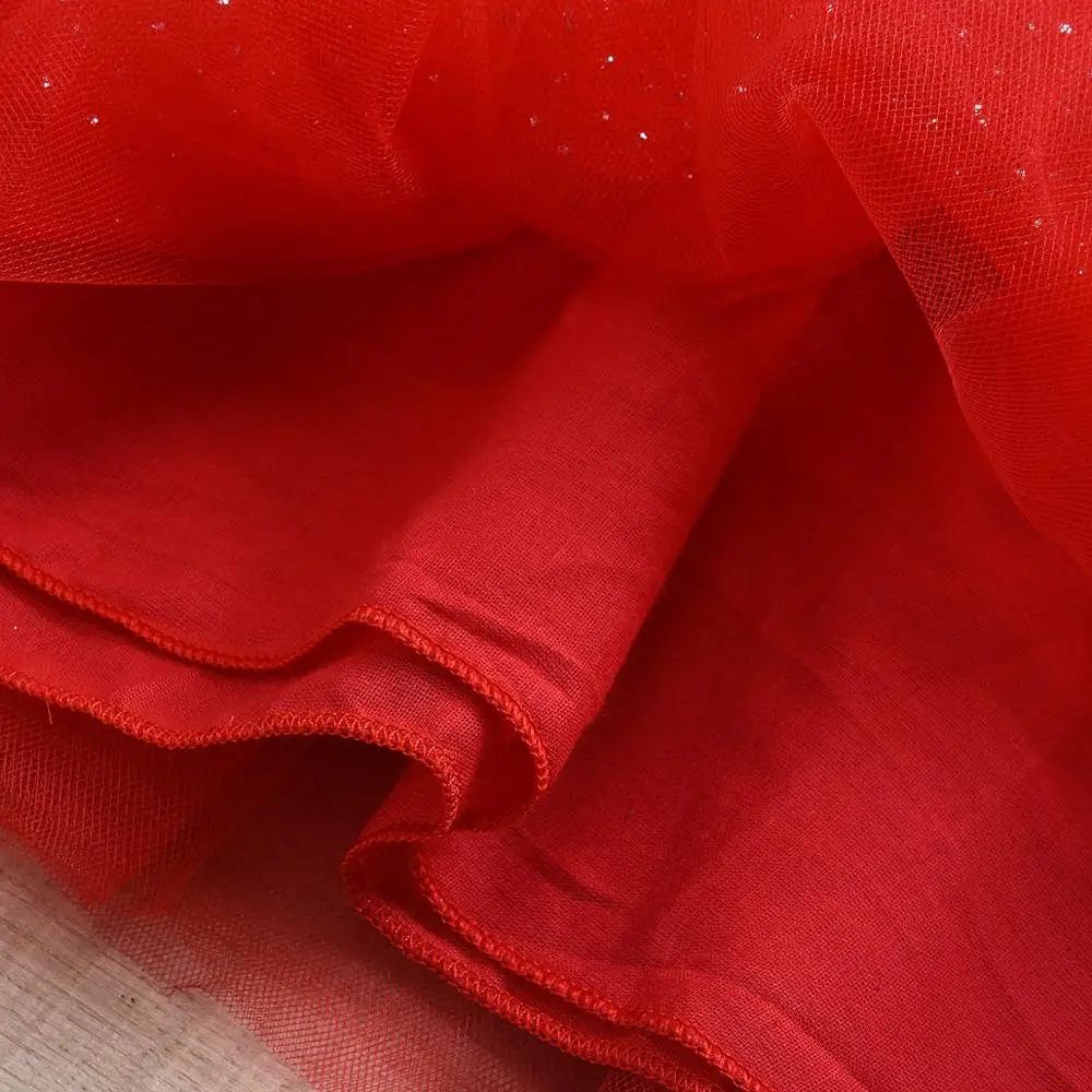 Милое рождественское платье для девочек красное позолоченное Сетчатое платье-пачка с оборками и оленем платье принцессы с длинными рукавами Вечерние и Новогодние Детские платья
