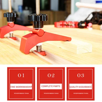 

Wood Working T-Slot Quick Acting Aluminum Alloy Hold Down Clamp T-Track Clamp Set Wood Working Fast Tool Craft Kit