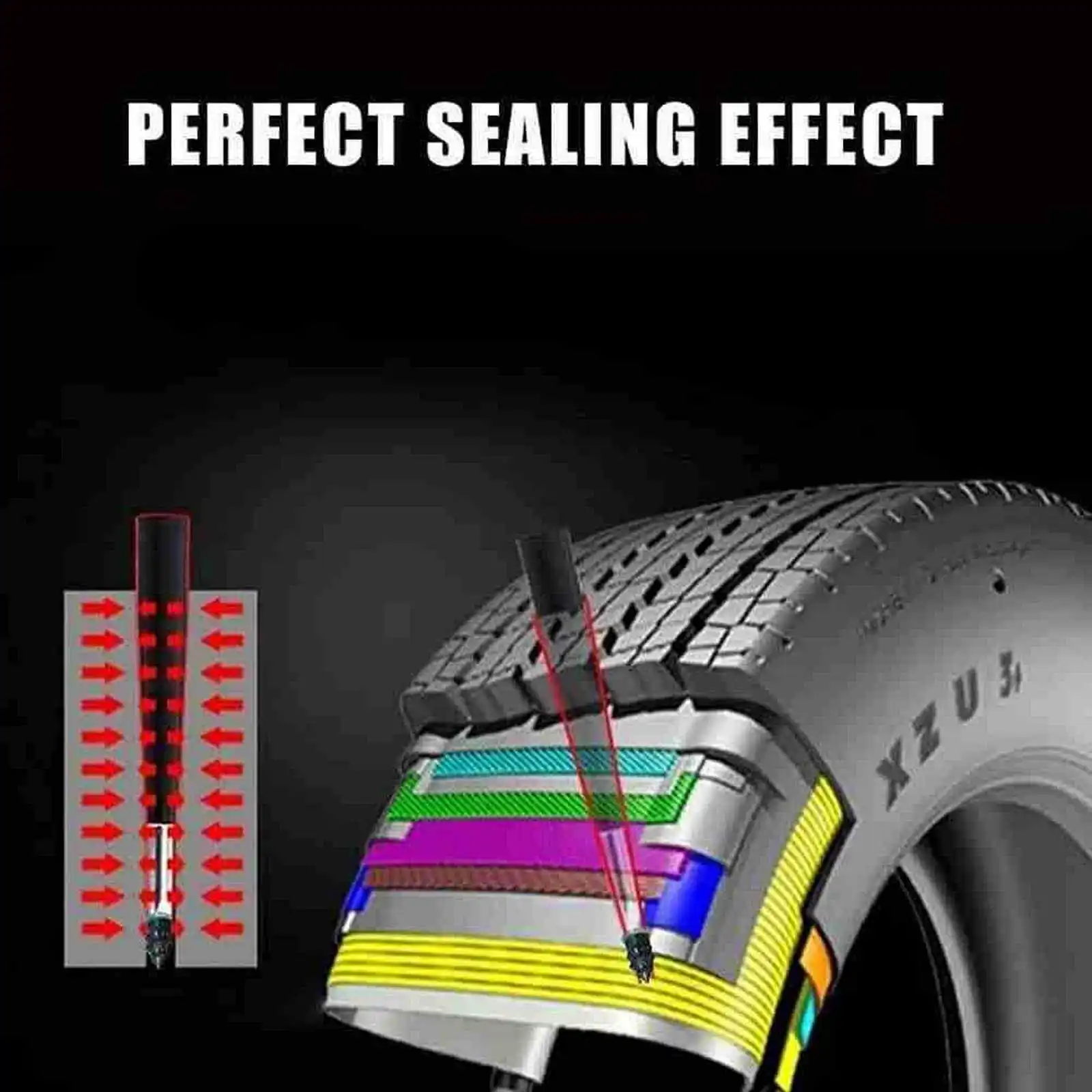 8Pcs Tire Repair Nail Self-Tapping Screw Plastic Nail Soft Rubber Screw Suitable For Car Motorcycle Tire Puncture Repair