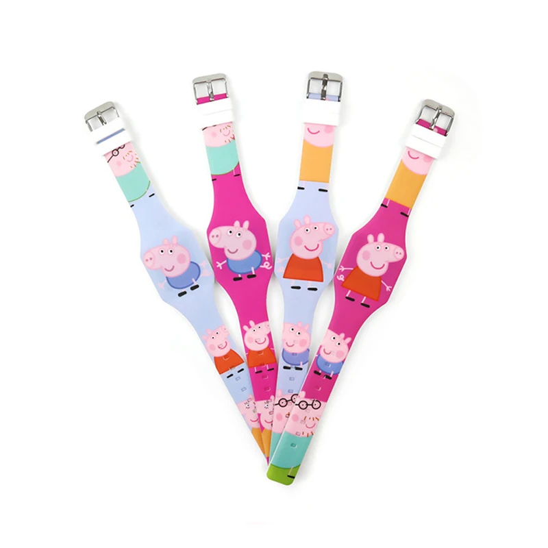 Peppa Pig светодиодный часы Джордж светящиеся часы цифровые часы силиконовые наручные часы Ceasuri Relogio подарок для мальчика девочки игрушки