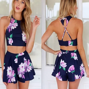 

Elastic Ankle-length None Waist Real Shipping 2020 New Shoulder Strap Pad Vest Pants Suit Backless Cotton O-neck Sleeveless