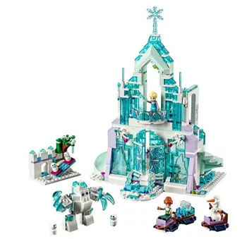

731pcs Snow World The Elsa`s Magical Ice Castle Set girls Building Blocks Bricks Toys Girl friend compatible Lepining 41148
