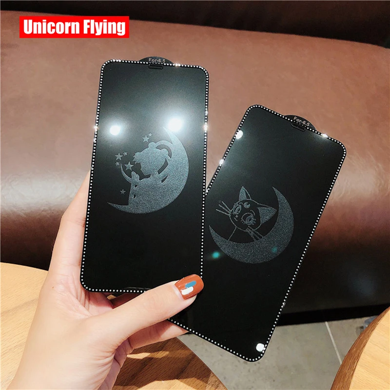 

LinXiang Invisible Cartoon Crocodile Sunflower 9H 6D Tempered Glass Screen Protector For iPhone 6 6s 7 8 Plus X XR XS Max 11 Pro