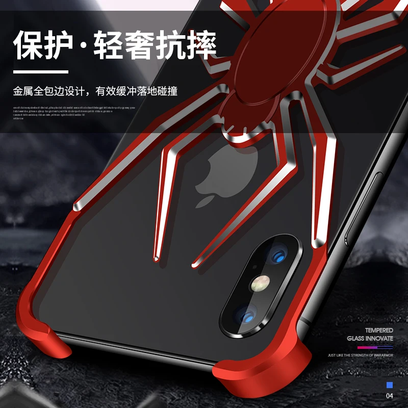 spider The element stents for Apple iPhone X XS Max Case Cover Coque iPhone 11 Pro Max Xr 8 7 6 6s Plus Luxury style shockproof