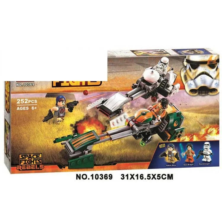 10369 no box 13 шт./компл. Совместимость серия Звездные войны, Вуки вертолет AT-ST Walker Боевой Дроид бронетранспортер T-16 Skyhopper Асс - Цвет: 10369 no box