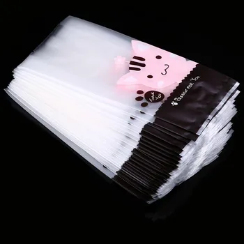 

50pcs Biscuits Packing Bag Plastic Gift Packaging Bread Baking Bag Candy Cookies Snacks Package for Party Wedding Supplies