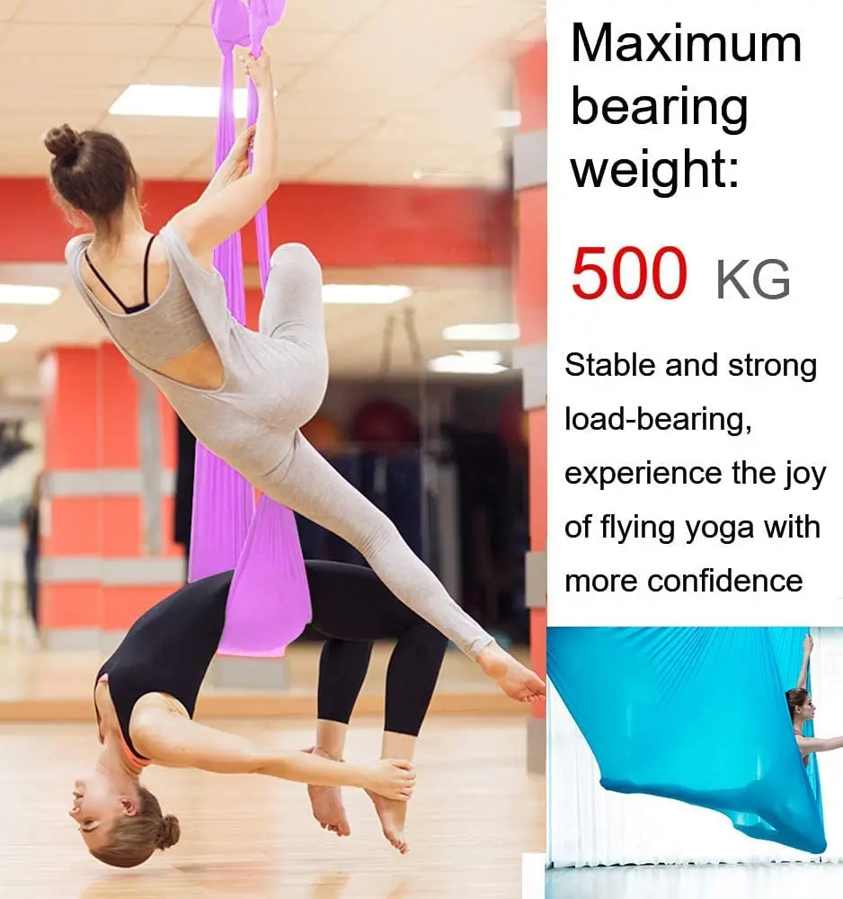 5Meter Aerial Yoga Hammock Elasticity Swing Multifunction Anti-gravity yoga training Belts