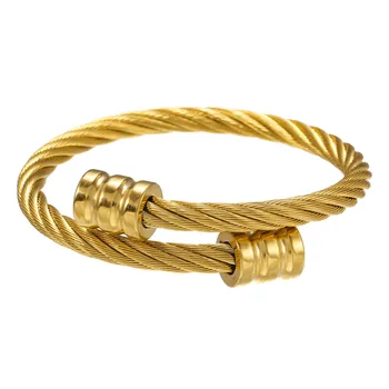 

Retro Personality Stainless Steel Winding Geometric Bracelet Bracelet Accessories