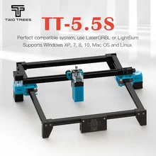 TT 5.5S 40w máquina de gravura do laser ponto comprimido de alta precisão corte de madeira metal couro introdução portuguesa