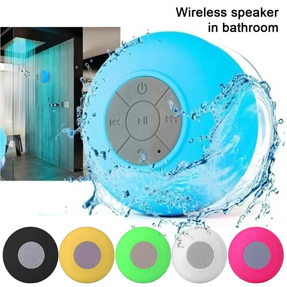 Mini altavoz portátil universal con Bluetooth, altavoz inalámbrico impermeable, manos libres, baño de ducha, piscina, coche, playa, aire libre