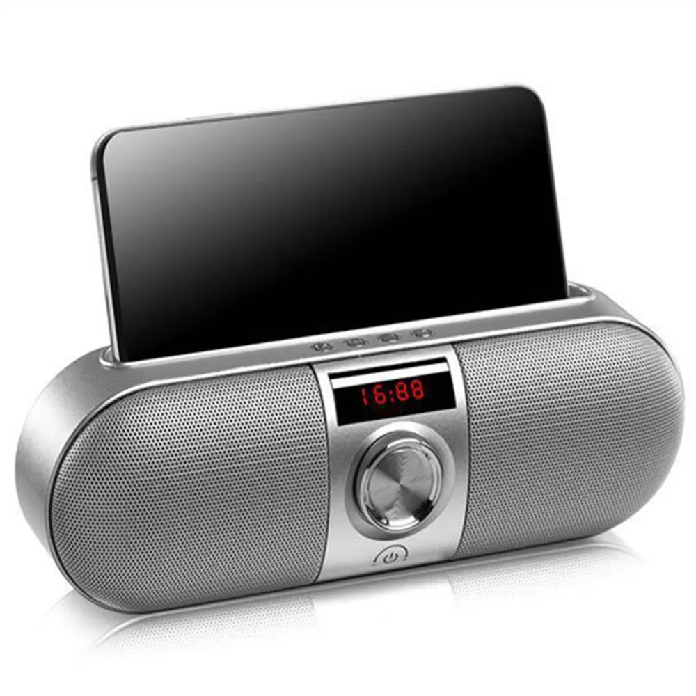 HYASIA Bluetooth аудио колонка мобильный телефон кронштейн Многофункциональный сабвуфер Tf карта fm-радио Aux Mp3 Музыка играть открытый динамик - Цвет: Серый