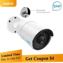 Reolink RLC-410-5MP PoE IP камера 5MP HD уличная Водонепроницаемая инфракрасная камера ночного видения для безопасности видеонаблюдения со слотом для SD карты