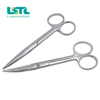 

Livestock Animal Surgical Scissors Straight Curved Tip Animal Veterinary Vet Stainless Steel Farming Tools