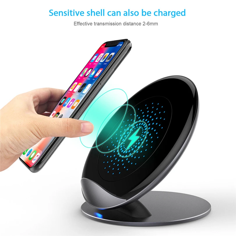 

QI Wireless Fast Charger Charging Pad Stand Dock Holder For iPhone XS /XS MAX/XR For Samsung Galaxy S9/S9 Plus/s10/s10e/s10+ S30