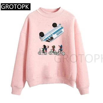 

2019 Stranger Things Season 3 TV Friends Print Autumn Long Sleeve Fun Harajuku Sweatershirt Plus Size New Hoodies for Women Tops