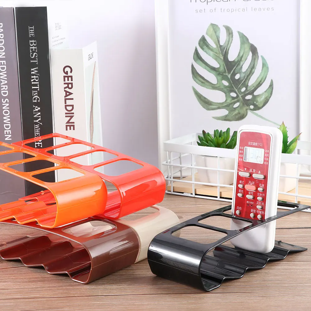Remote Control Storage 19x7.5x9cm TV/DVD/VCR Organiser 4 Frame Practical Mobile Phone Holder Stand Iron White Organizer Case