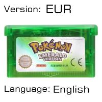 Pokeon Emerald EUR 32 бит видеоигры картридж Консоли Карты для nintendo GBA Pokeon Serise Moemon Fire Red Dark Cry третий выпуск - Цвет: Pokeon Emerald EUR