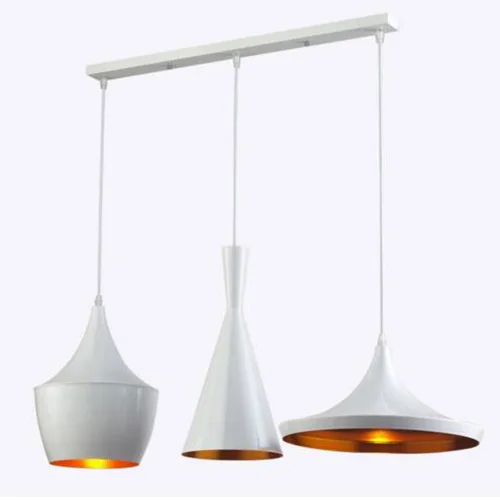 L50cm base white Современный E27 музыкальный Алюминий медного оттенка Музыкальная подвеска лампы ABC(высокий, толстый и широкий угол) Beat подвесной светильник, 110 V/220 V/230 V 3 шт./упак - Цвет корпуса: L50cm base white