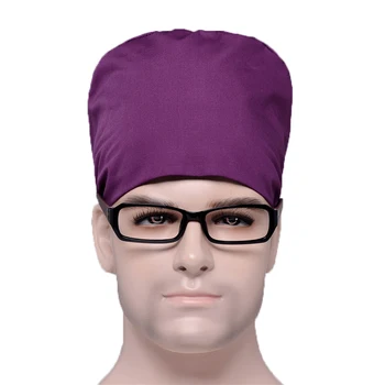

Hospital Medical Surgical Caps Doctor Nurse Operation Dentist Surgery Scrub Cap Cotton Adjustable Men Hats Cappellini Chirurgici