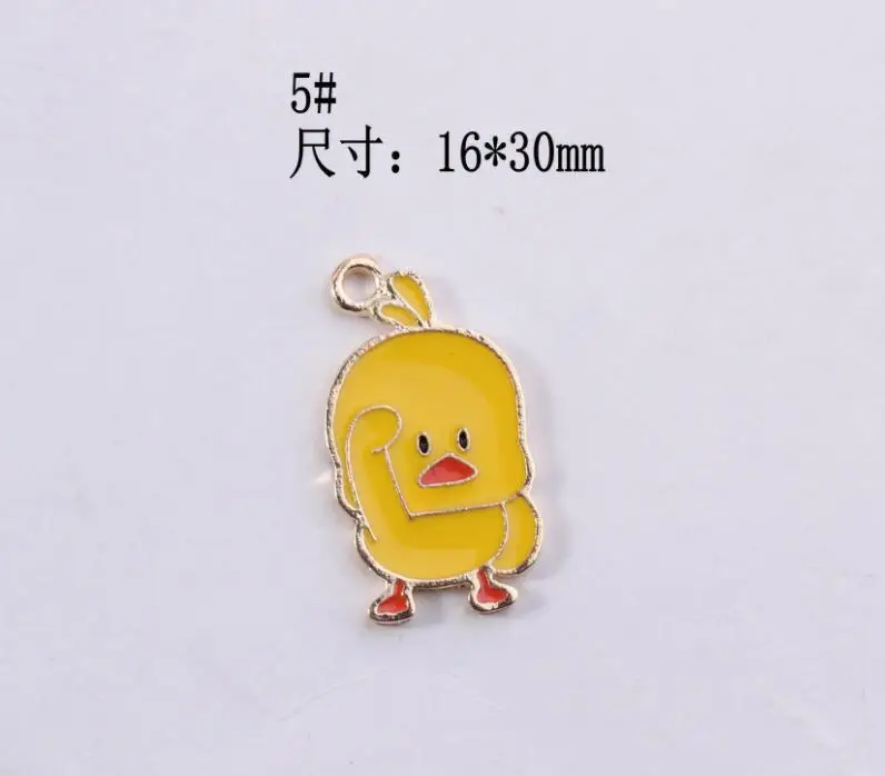5 -16x30mm 10 шт Эмаль мультфильм Шарм для изготовления ювелирных изделий Модные Серьги Браслет и подвески, ожерелья - Окраска металла: 5 -16x30mm