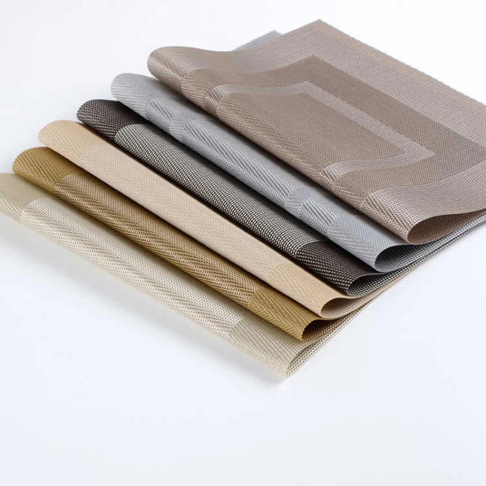  6 PCS Anti-skid And Heat-insulation PVC Placemat For Dining Table Non-slip Table Mat Kitchen Access