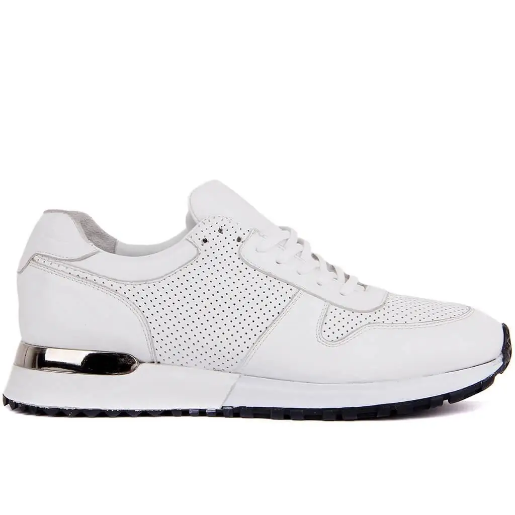 

Sail-Lakers White Leather Men 'S Casual Shoes