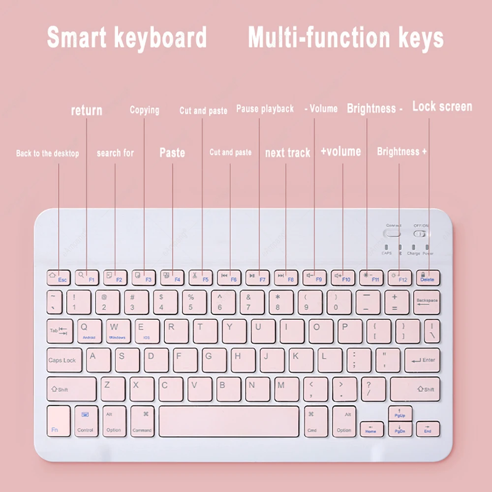 pc keyboard Arabic Hebrew Spanish Russian Korean Keyboard For Samsung Galaxy Tab S6 Lite A7 Xiaomi iPad Air Pro Windows PC Wireless keyboard best mechanical keyboard for office