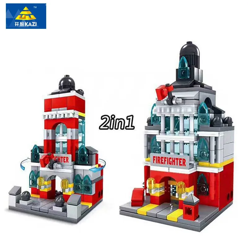 

KAZI 141pcs Legoings Firefighting General Administration Building Blocks Kit Children Christmas Gifts