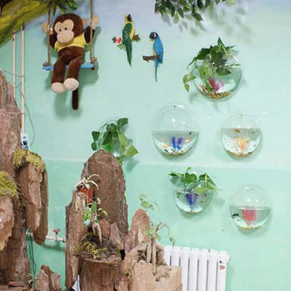 Акриловая настенная подвесная аквариумная миска товары для водных питомцев