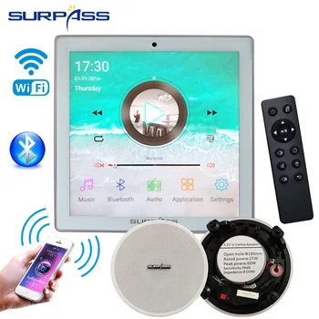 

Android 7.1 System Mini Amplifier Speaker Set WIFI Bluetooth Stereo Muisc Player Ceiling Speaker Kit Cheap Home Music System