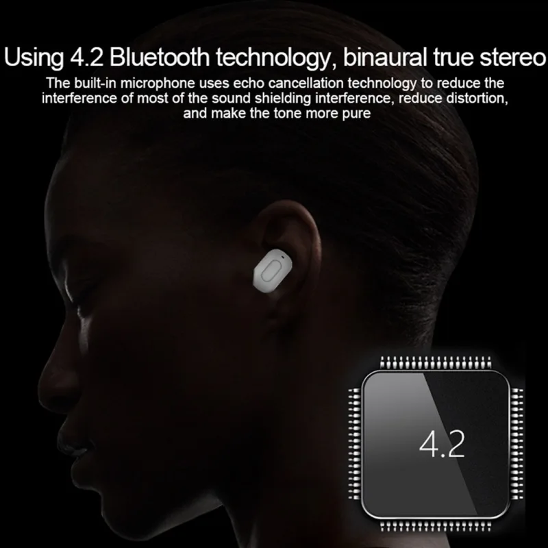 IPX5 нанометр Водонепроницаемый X2 мини невидимый Bluetooth беспроводной разделенные уши гарнитура с функцией зарядки коробка для хранения
