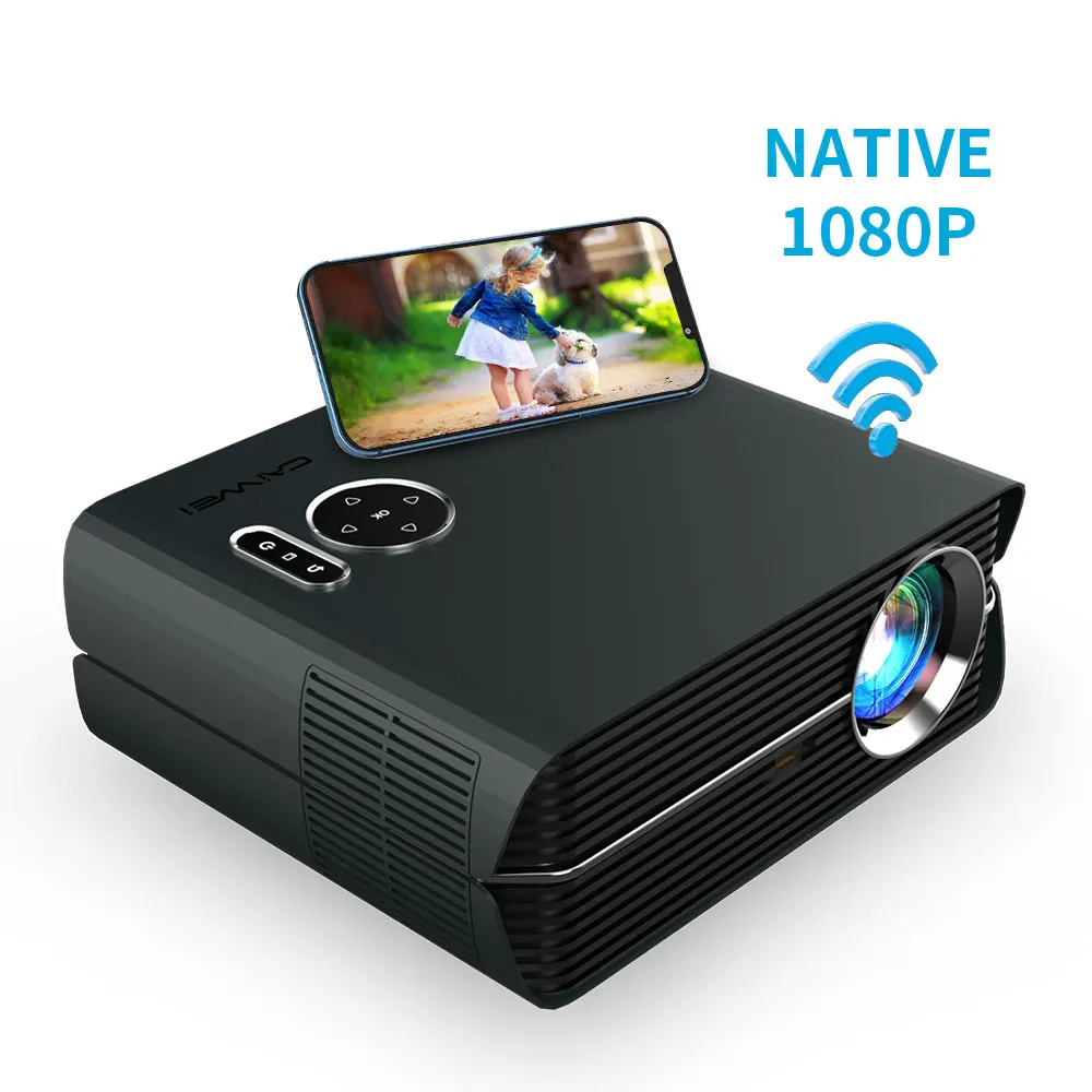 Proyector Led Full Hd para cine casa, sistema Android 6000 lúmenes, negro, Airplay, para teléfono móvil, 9,0 P - AliExpress Productos electrónicos