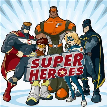 

8x8FT Superhero Super Hero Avengers Rainbow Batman Custom Photo Studio Background Backdrop Vinyl 10x10 10x12
