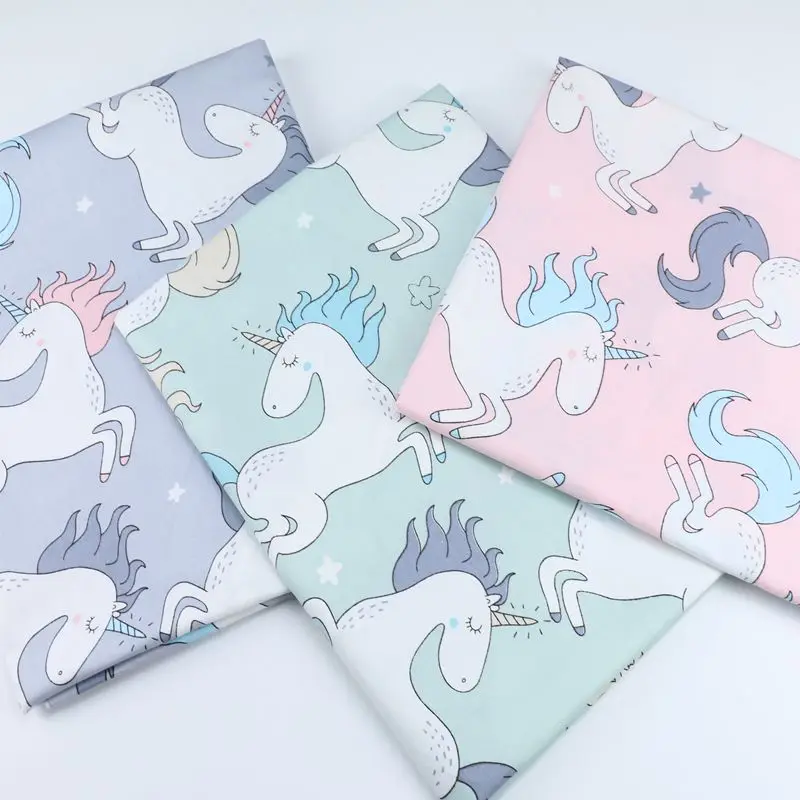 Bird sloth unicorn DIY Sewing Craft Quilting Fat Quarters Cotton Fabric for baby home textile tilda patchwork tissus tecidos