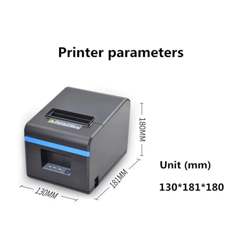 N160II Store Retail Cash Register Small Ticket Takeaway Order USB Bluetooth 80mm Thermal Receipt Printer Automatic Paper Cutting