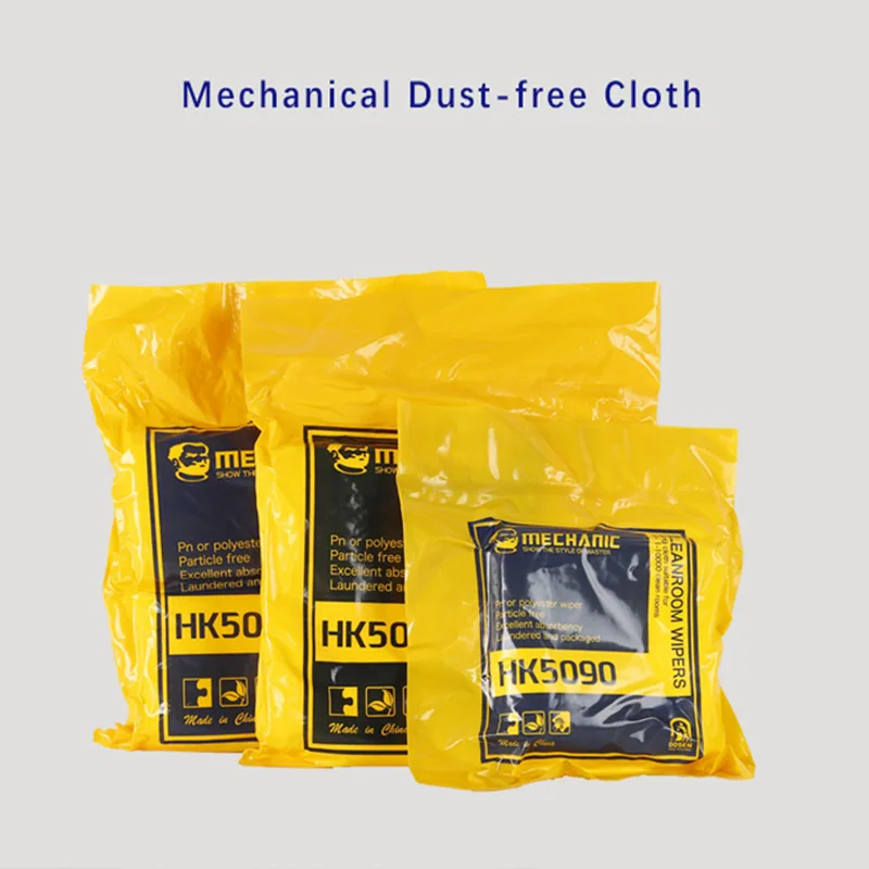 Mechanic Soft Cleanroom Wiper High Microfiber Anti-static Non Dust Cloth for Phone Pad Tablet Camera PC Screen Cleaning HK5090