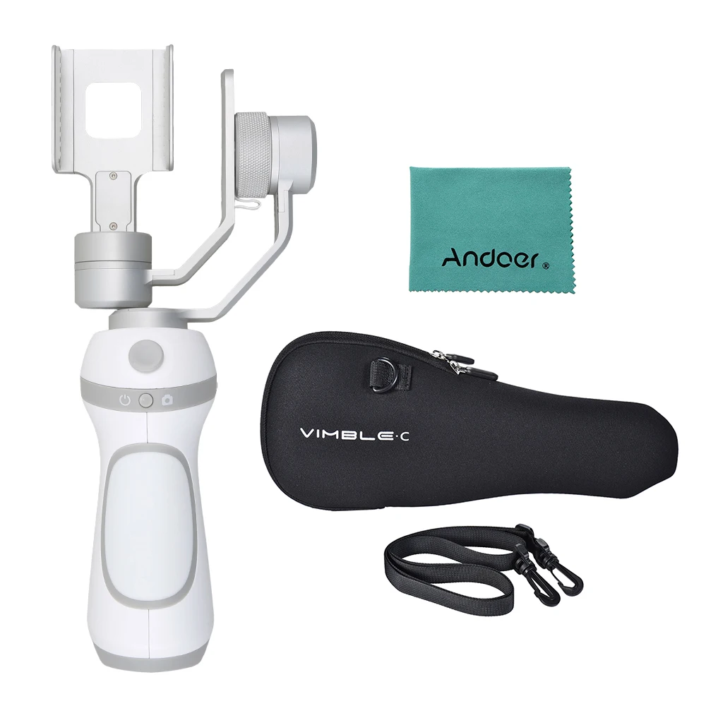 

FeiyuTech Vimble c Handheld Gimbal Face Tracking Panorama Shooting for Smartphone Action Cameras w/ Carrying Bag +Cleaning Cloth