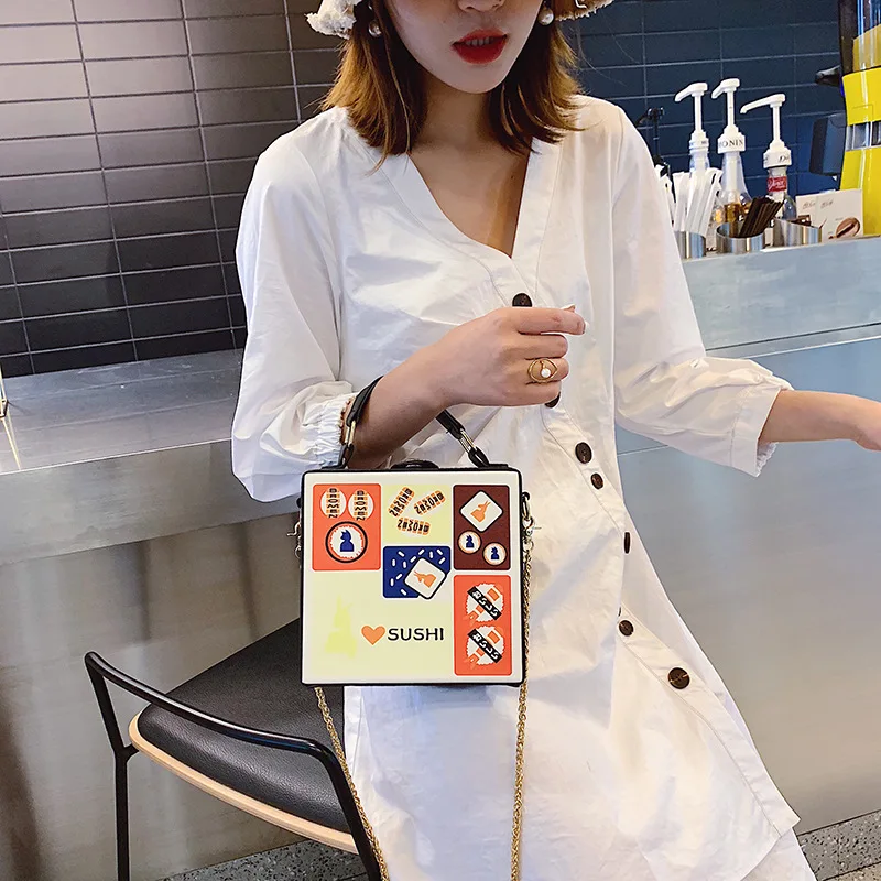 

Messenger bag 2019 summer new shoulder bag box package student Korean version of the tide portable