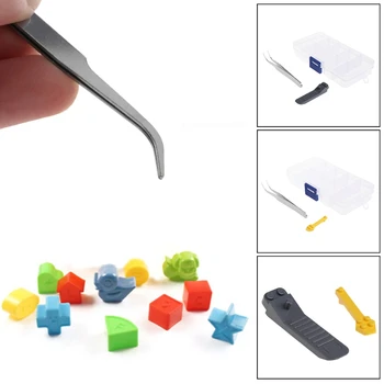 

Tweezers Storage Box Aid Accessories Mini Nano Diamond Building Blocks 4Pcs Set
