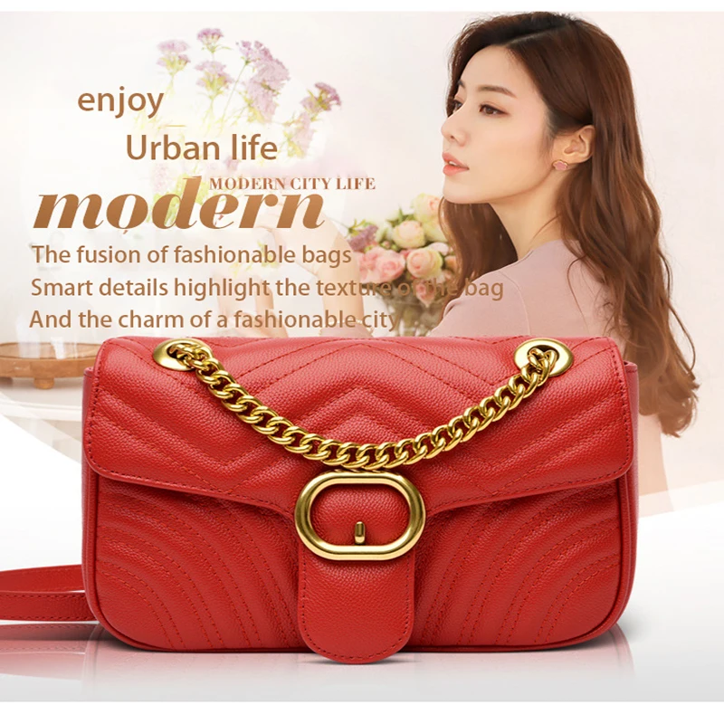 

Mini bag women 2020 trendy leather fashion all-match luxury single shoulder bag small fragrant rhombus chain crossbody bag