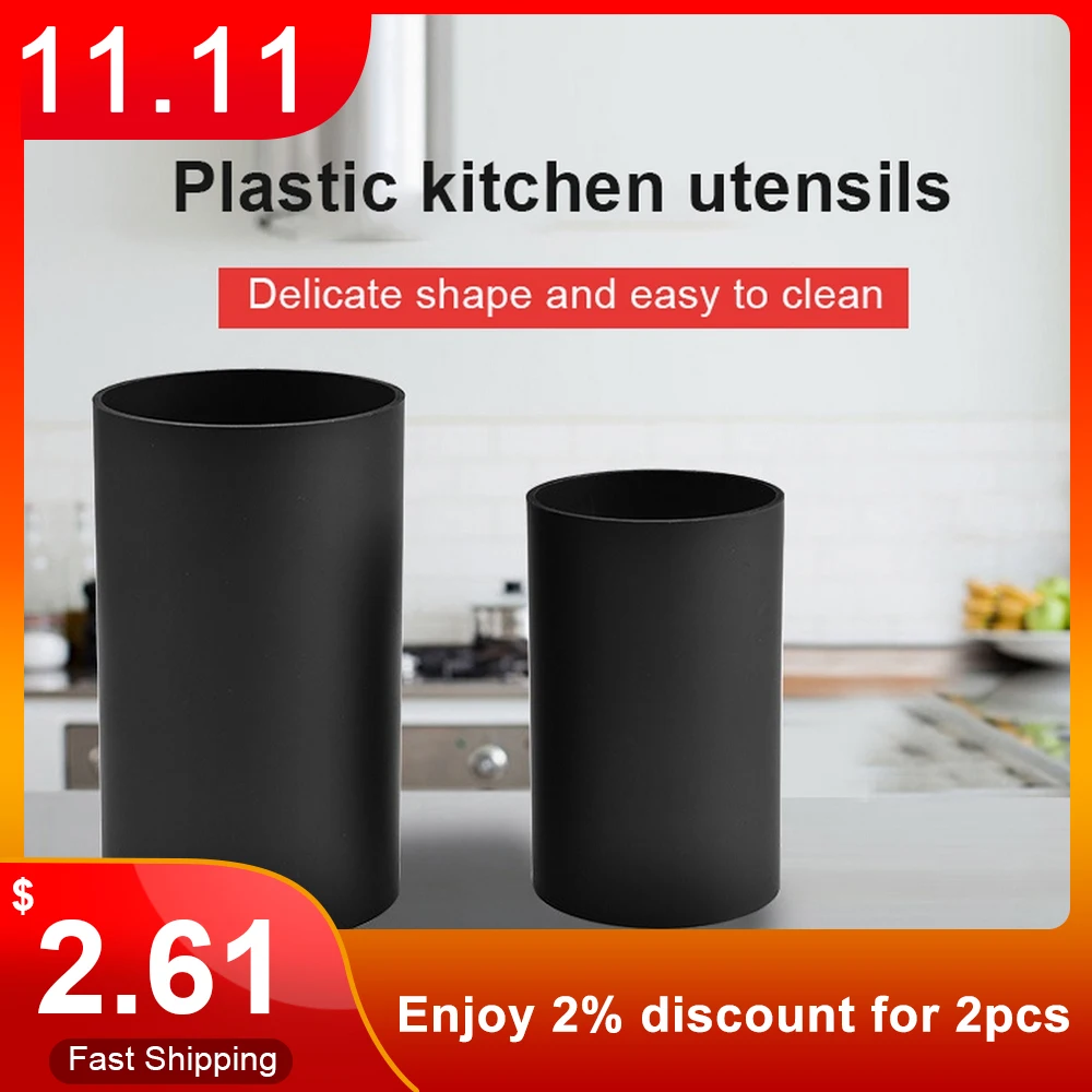 

Black Kitchen Storage Tube Kitchen Storage Rack Knife Chopsticks Spoon Cutlery Drain Holder