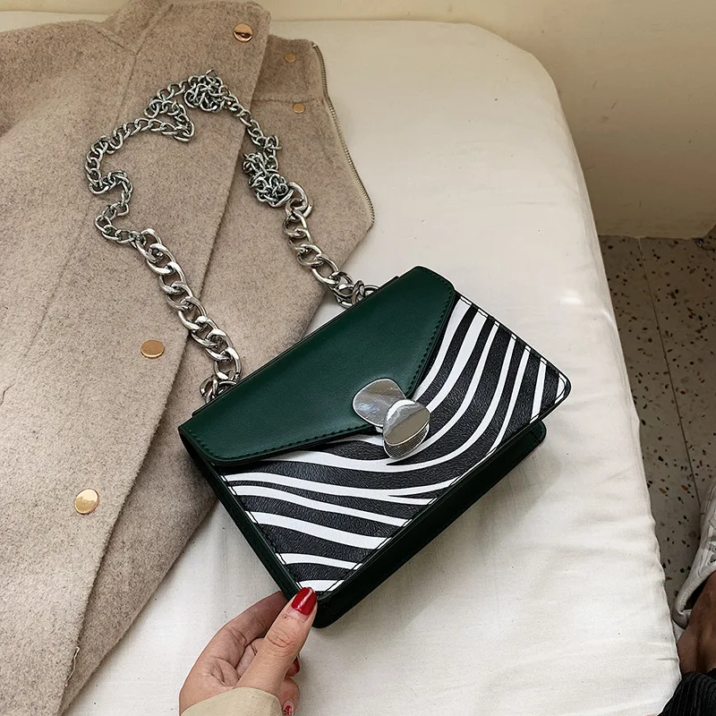 

Zebra Pattern Chain Crossbody Bags for Women Luxury Handbags Women Bags Designer Ladies Hand Bag Clutch Purse 2019 Totes Bag