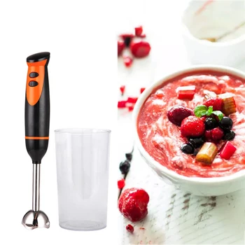 

Electric Food Blender 4-in-1 Multifunctional Stainless Steel Stick Blender 500ml Mixing Beaker 330ml Food Processor Whisk
