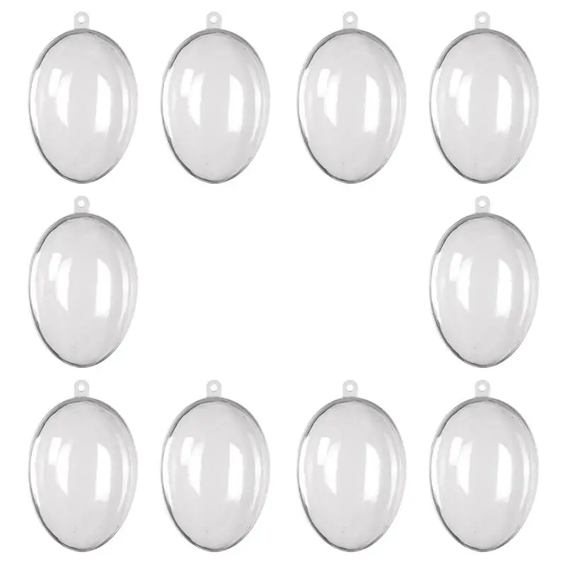 

10Pcs Creative and Funny Easter Egg Box Transparent Egg Box Decorated Party Supply