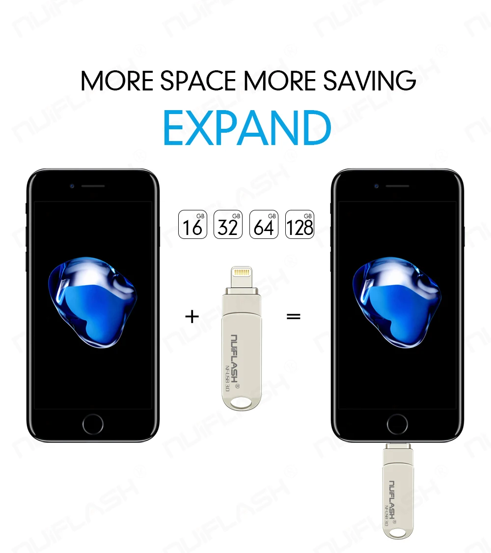 Usb флеш-накопитель для iPhone 6/6s/6plus/7/7plus/8/X Usb/Otg/Lightning 2 в 1 флеш-накопитель для iOS внешних устройств хранения