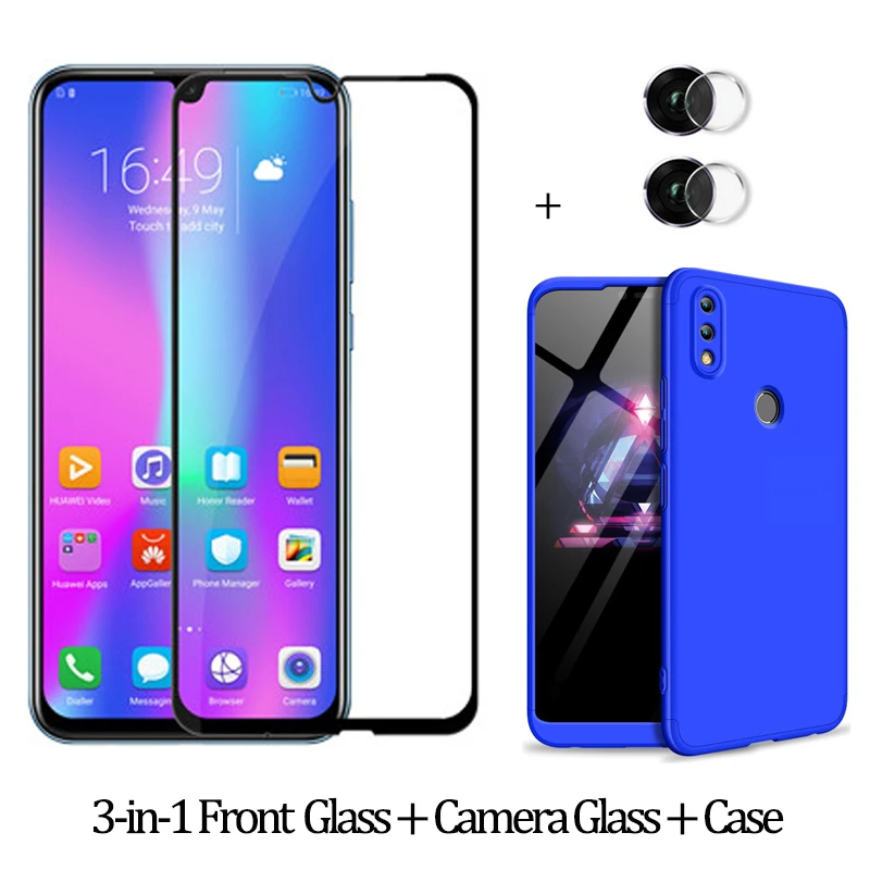 3-в-1 защитный чехол+ стекло для honor10 10lite стекло на хонор 10 лайт защитное стекло камера защиты honor 10i Экран протектор honor 10 i стекло пленка хонор 10 i стекло honor 10 lite glass honor 10i - Цвет: 3-in-1 Glass Case 4