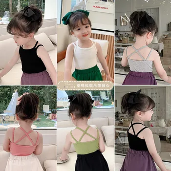 

girl outside sling vest baby children 2020 summer new sleeveless top