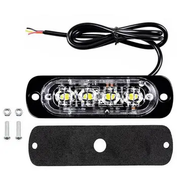 

6500K Car Lights 4pcs Set 12W ATVs Truck Spare Strobe Replacement Flashing 12V-24V