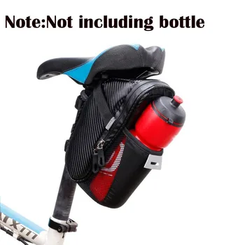 

Bicycle Microfiber Saddle Bag With Water Bottle Pocket Waterproof MTB Bike Rear Bags Cycling Rear Seat Tail Bag