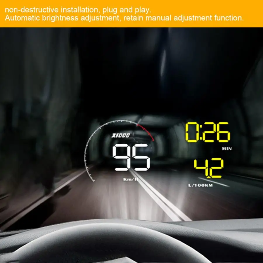 A9 HUD OBD2 дисплей синий белый 5.5in Универсальный Автомобильный дисплей ODB2 система автомобильной диагностики araba aksesuar